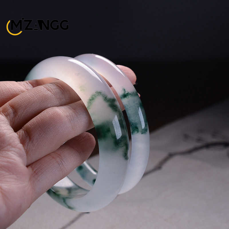 Natural Green Jadeite Bangle J - Men Accessories Hand 评论和价格
