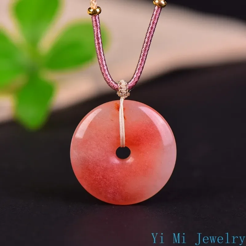 Natural Golden Jade Peach Blos - Men Accessories Ethnic 评论和价格