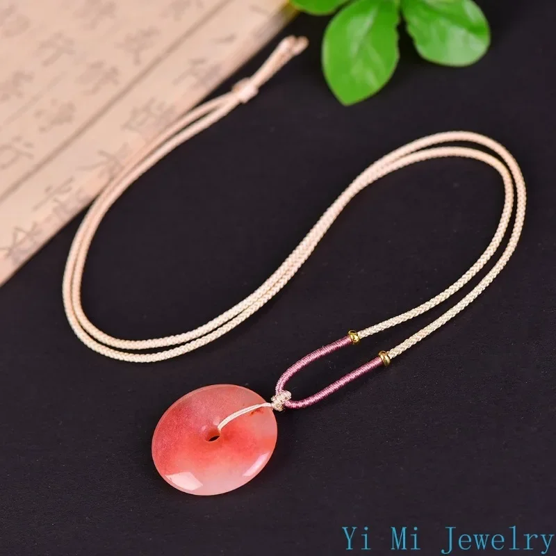 Natural Golden Jade Peach Blos - Men Accessories Ethnic 评论和价格