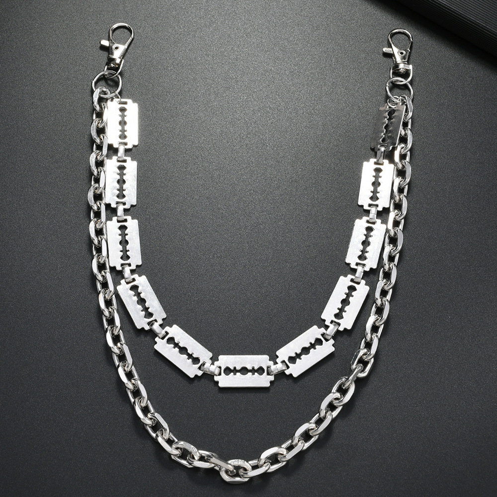 Punk Metal Chain Keychains for - Men'S Accessories For Jeans 评论和价格