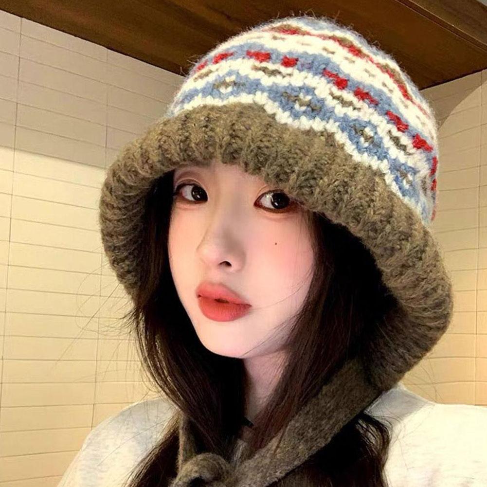 Warm Knitted Beanie Hat Winter - Men Accessories Ethnic 评论和价格