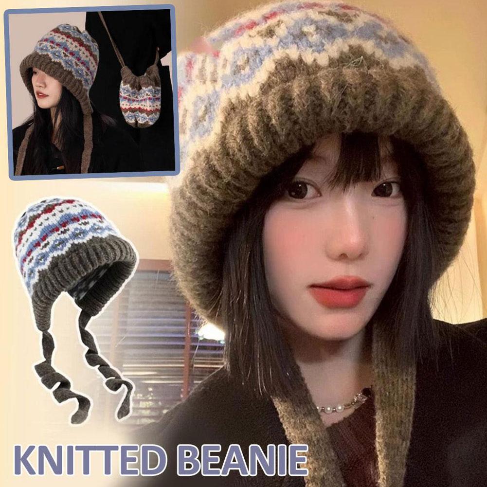 Warm Knitted Beanie Hat Winter - Men Accessories Ethnic 评论和价格