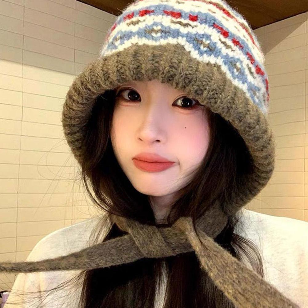 Warm Knitted Beanie Hat Winter - Men Accessories Ethnic 评论和价格