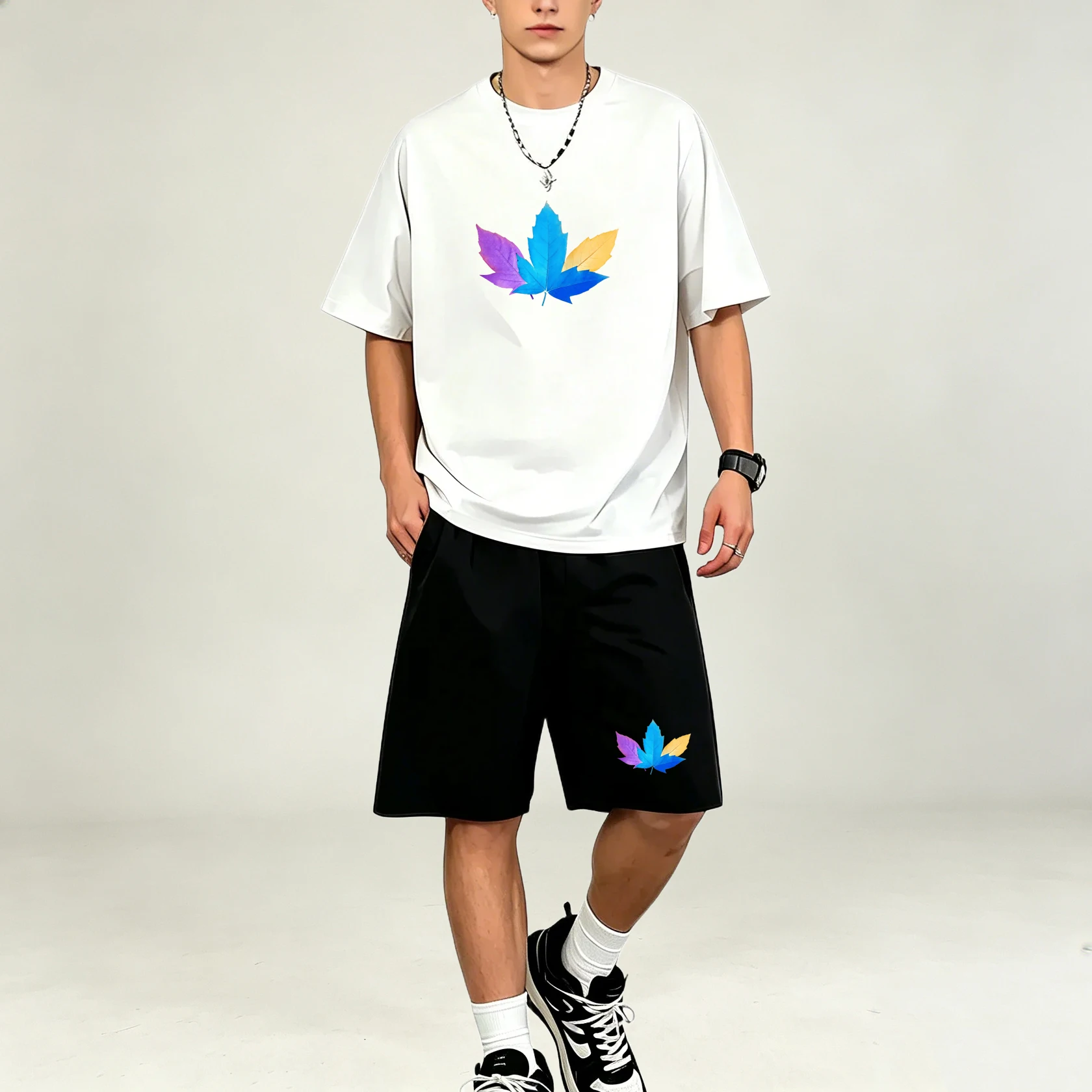 Summer Three Color Leaf Patter - Men'S Accessories Pouch 评论和价格