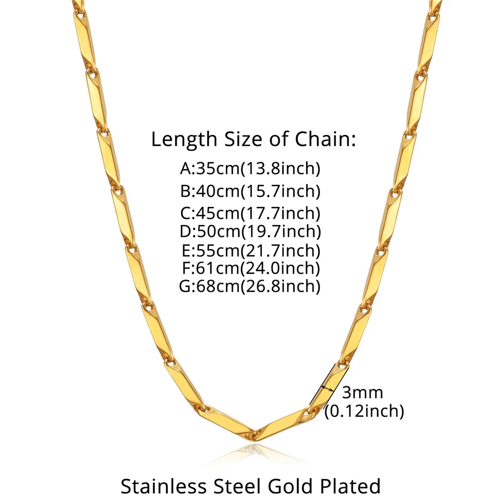 Stainless Steel Chain Necklace - Men Accessories Ethnic 评论和价格