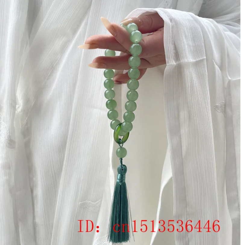 Green Jade Stone 12mm Beads Ta - Bracelet Beaded Men 评论和价格