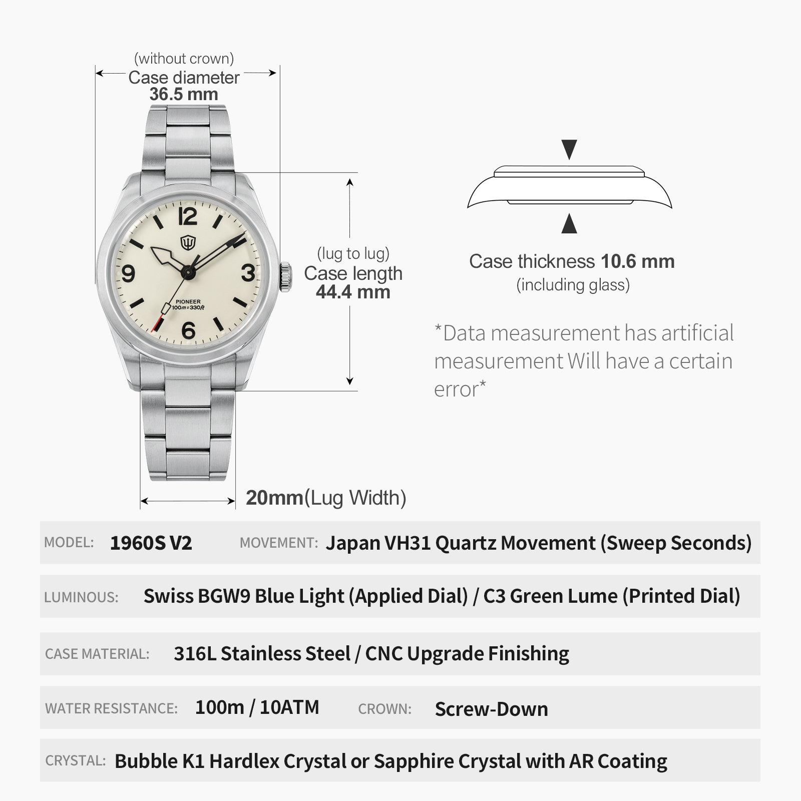 Watchdives WD1960S V2 Vintage  - Men Accessories For Wrist 评论和价格